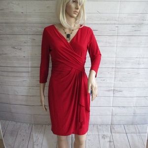 NWT - CHAPS stretchy red dress - sz PM - $95.00